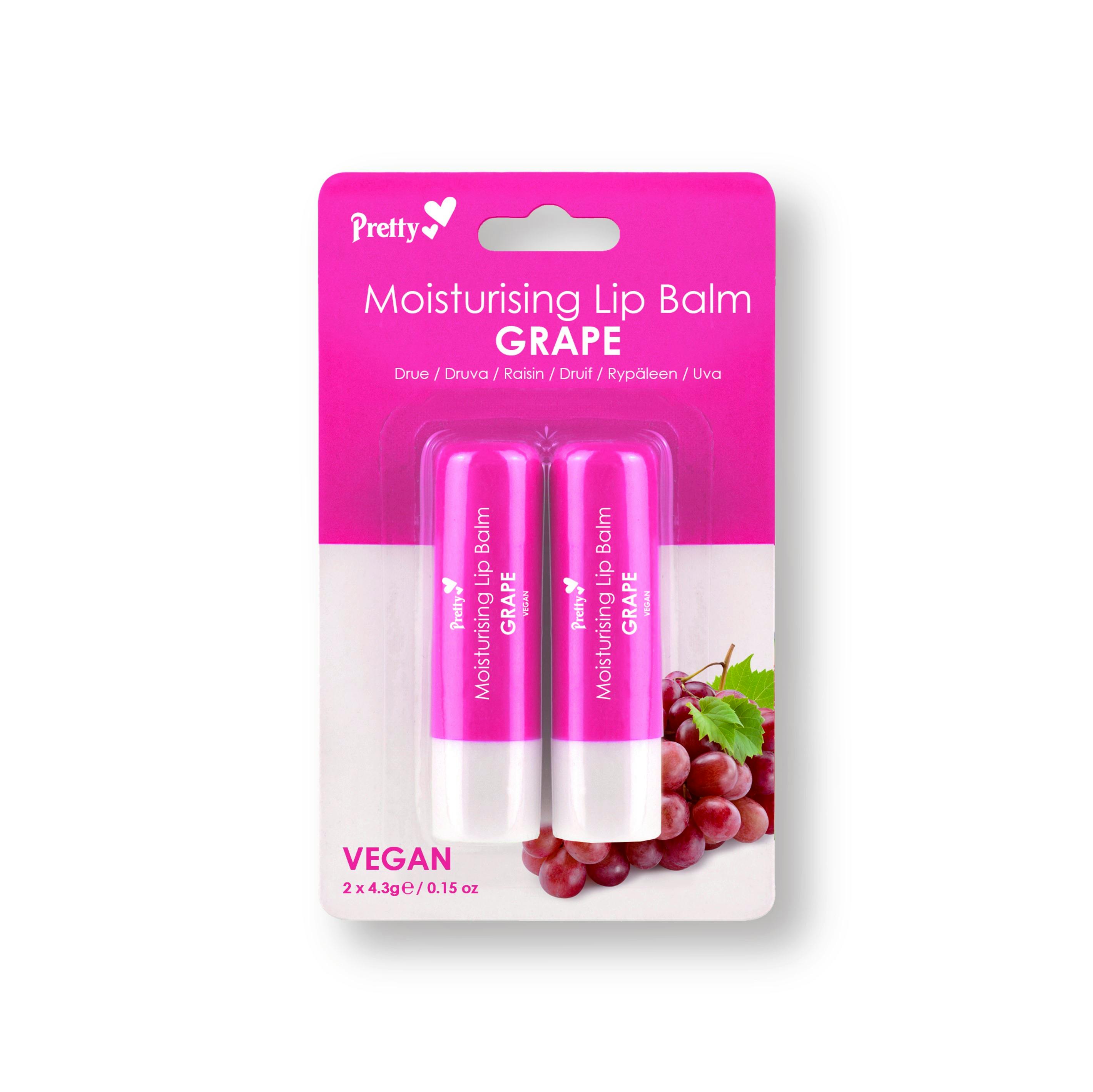 Pretty Moisturising Lip Balm Grape 4.3 g + 4.3 g