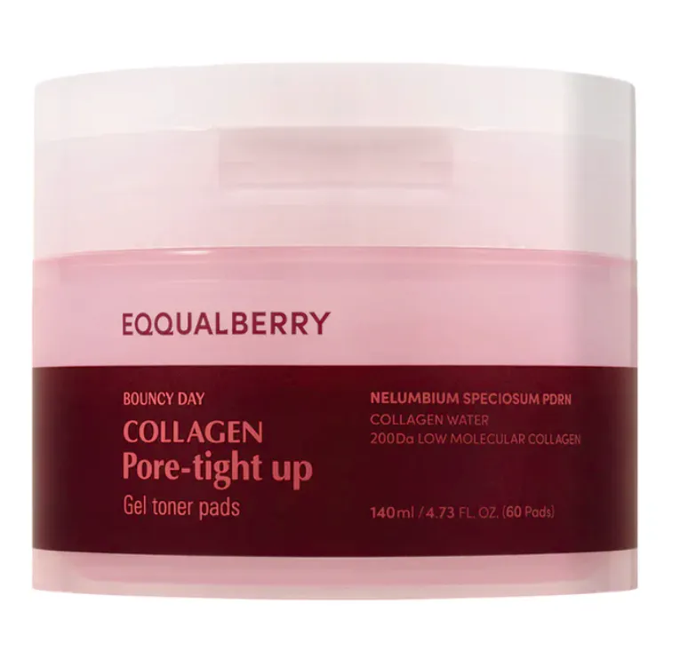Eqqualberry Collagen Pore-tight Gel Toner Pads 60 ml