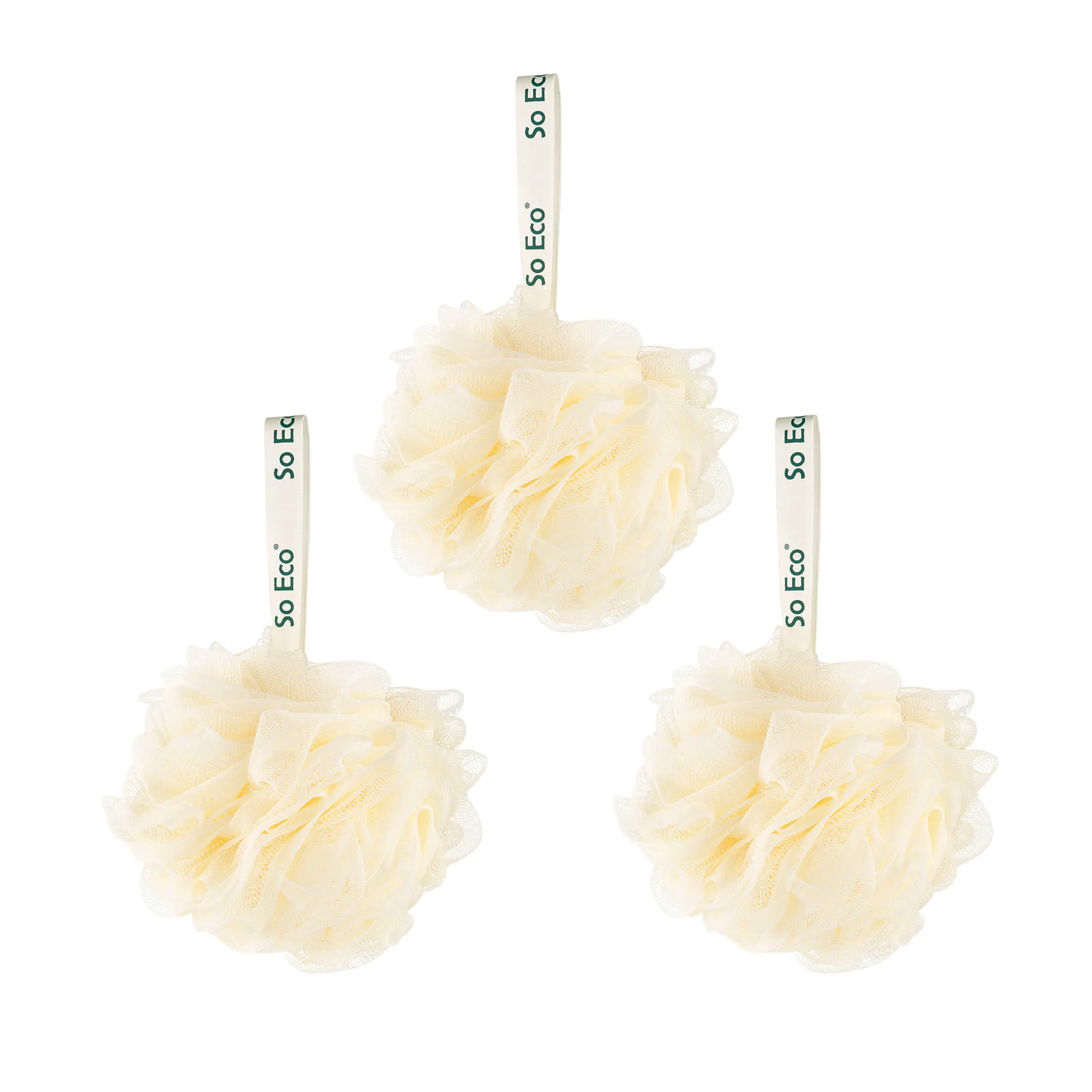 So Eco Bath & Shower Pouf 3 pcs