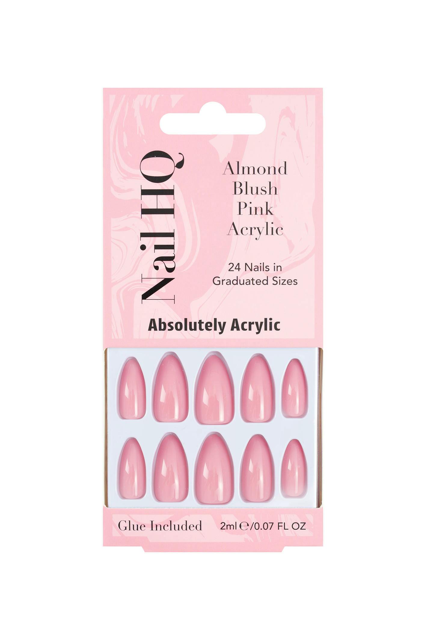 Nail HQ Almond Blush Pink Acrylic Nails 24 st