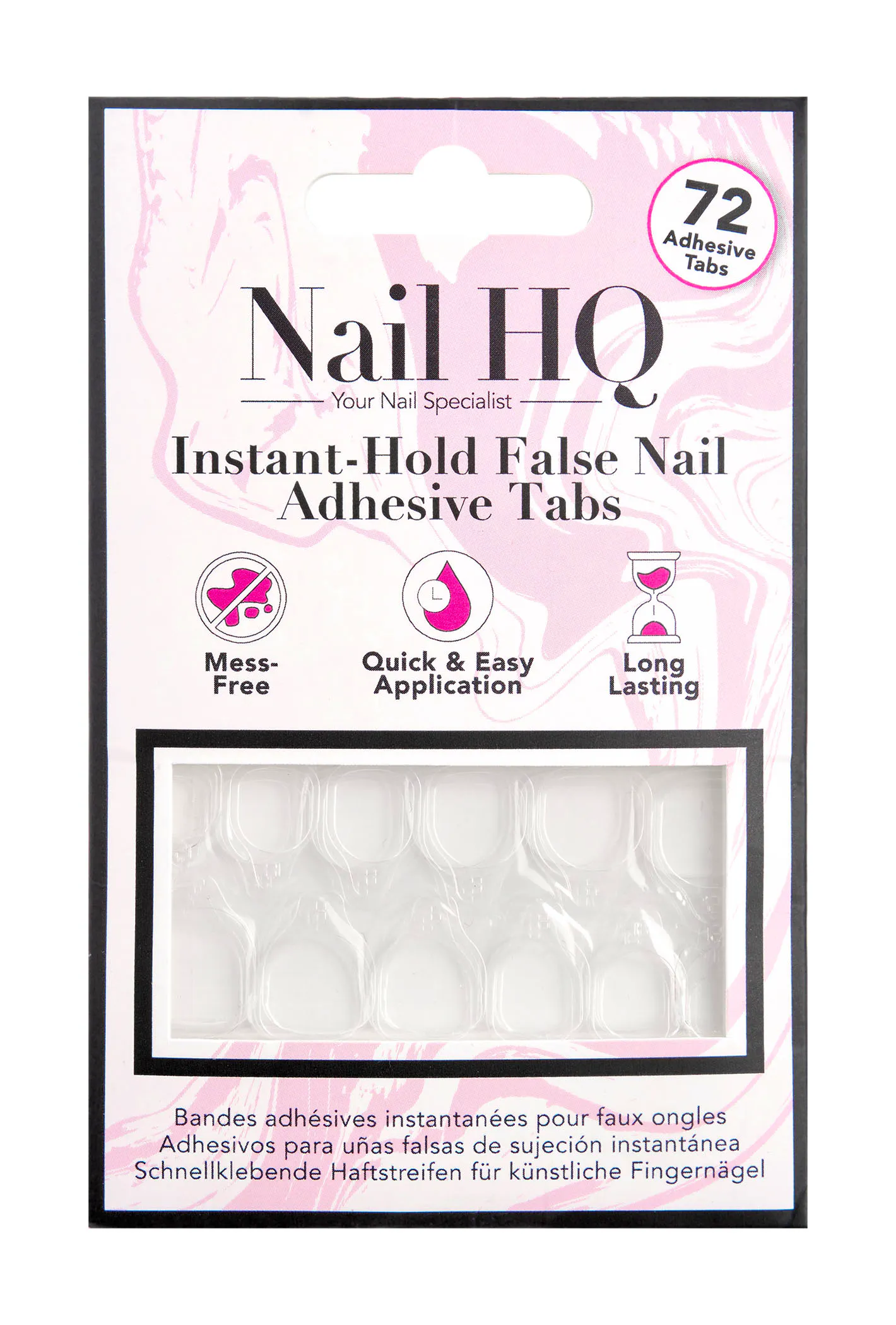 Nail HQ Instant-Hold False Nail Adhesive Tabs 72 pcs