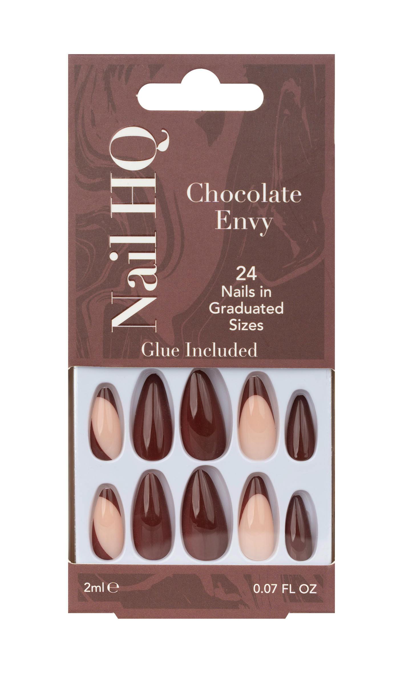 Nail HQ Chocolate Envy Almond Nails 24 st