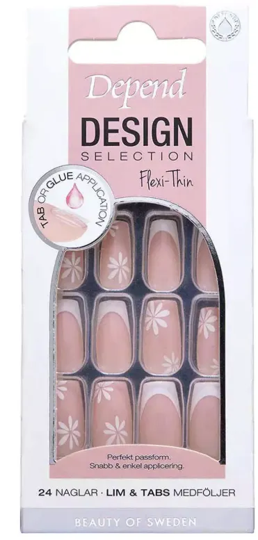 Depend Design Selection French Flower Blossom Short Coffin Nord 24 pcs