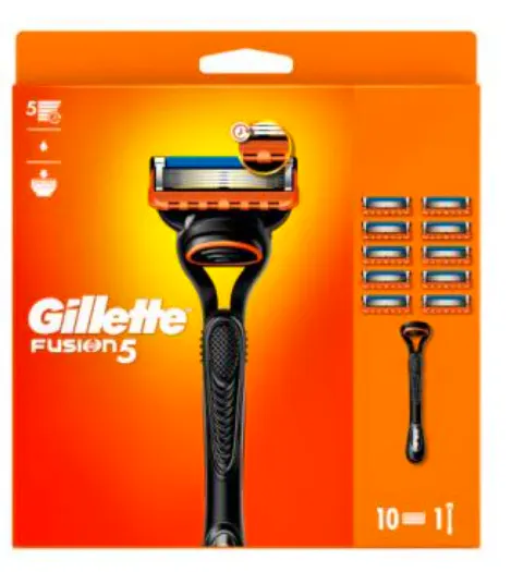 Gillette Fusion Value Pack Handle + 10 Blades 10 st