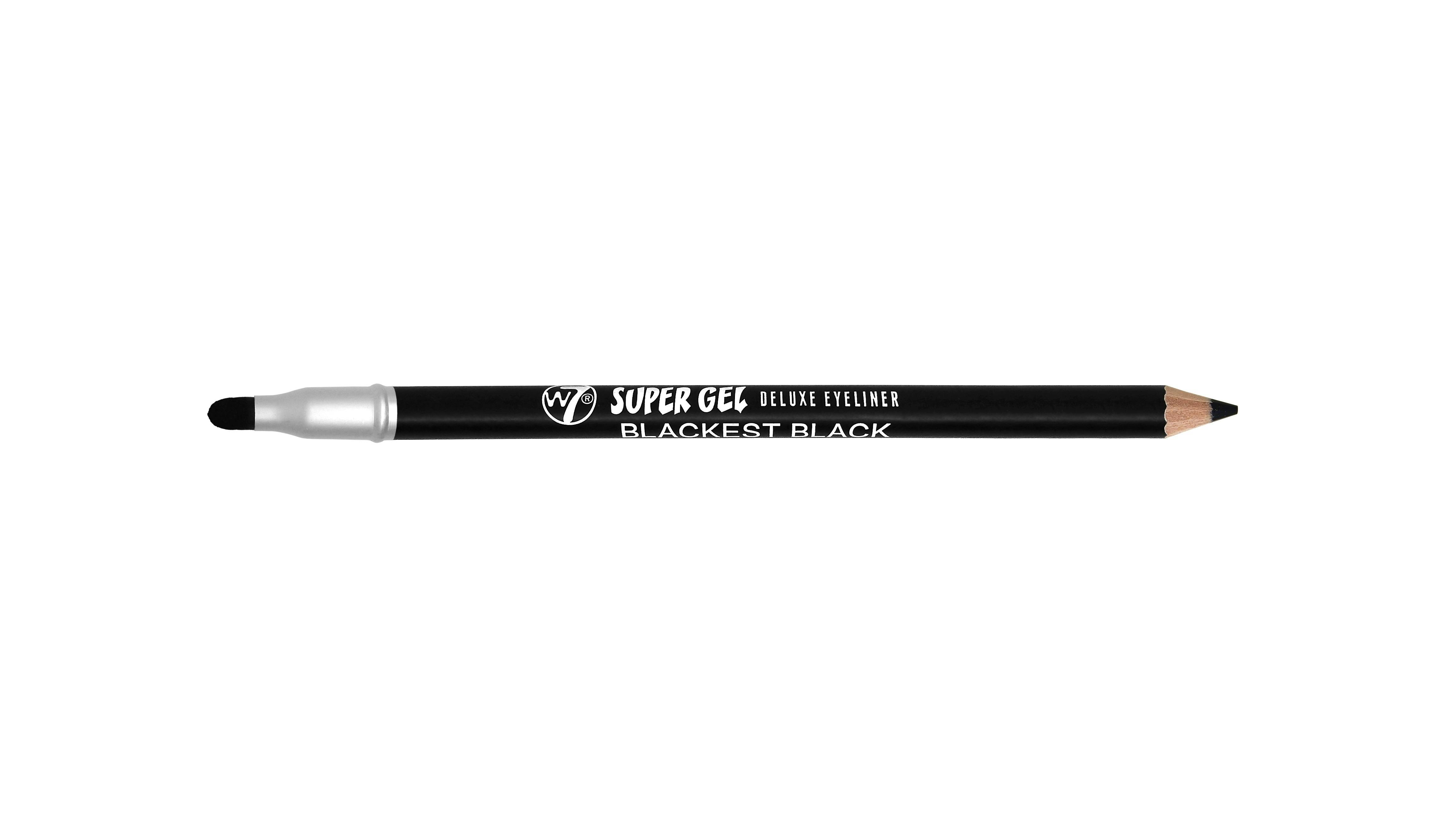 W7 Super Gel Deluxe Eyeliner Pencil Blackest Black 1 stk