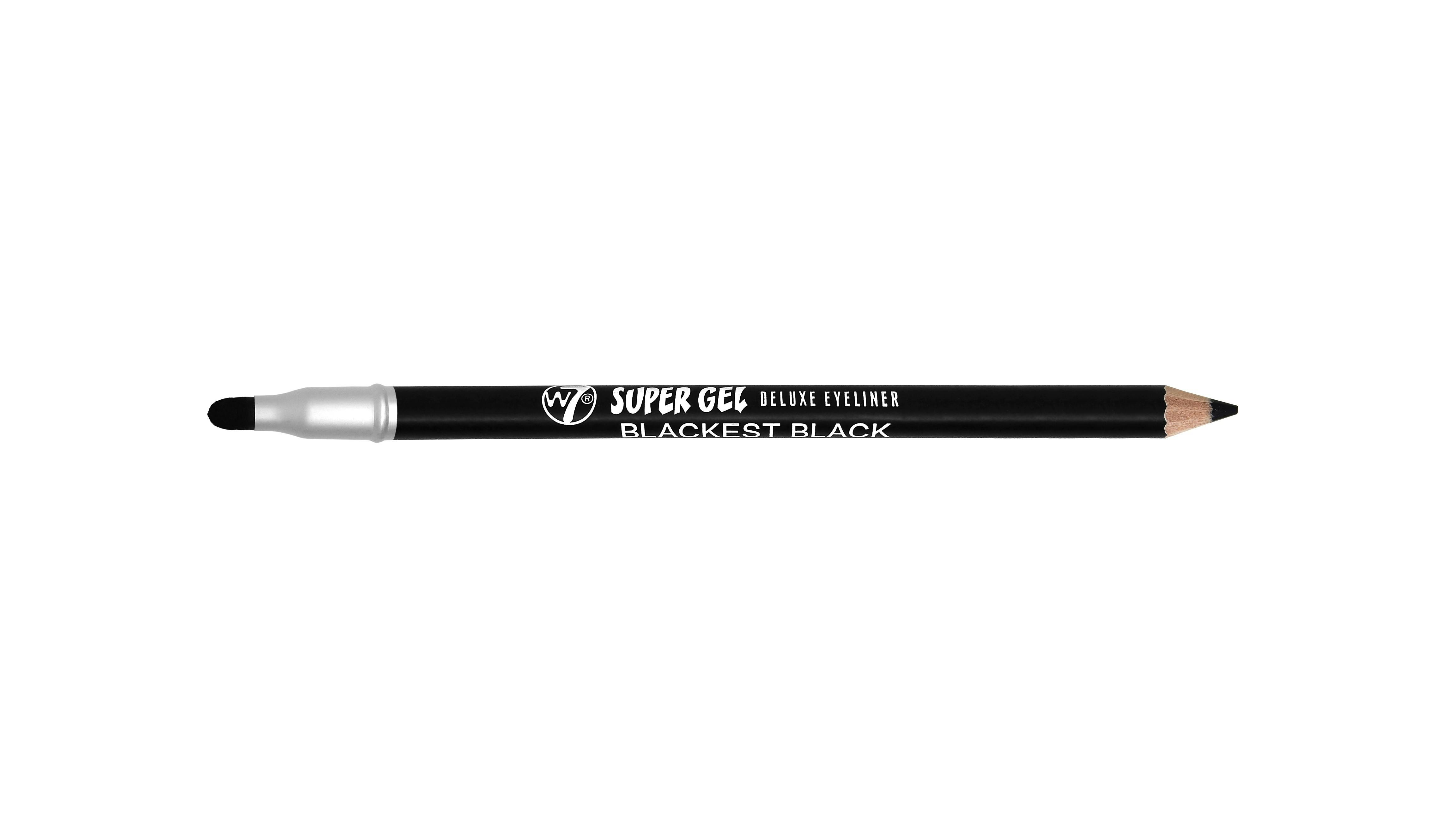 W7 Super Gel Deluxe Eyeliner Pencil Blackest Black 1 st