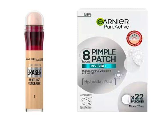 Maybelline For Blemishes Maybelline Instant Anti Age Eraser Concealer & Garnier Pimple Patch 6.8 ml + 1 stk