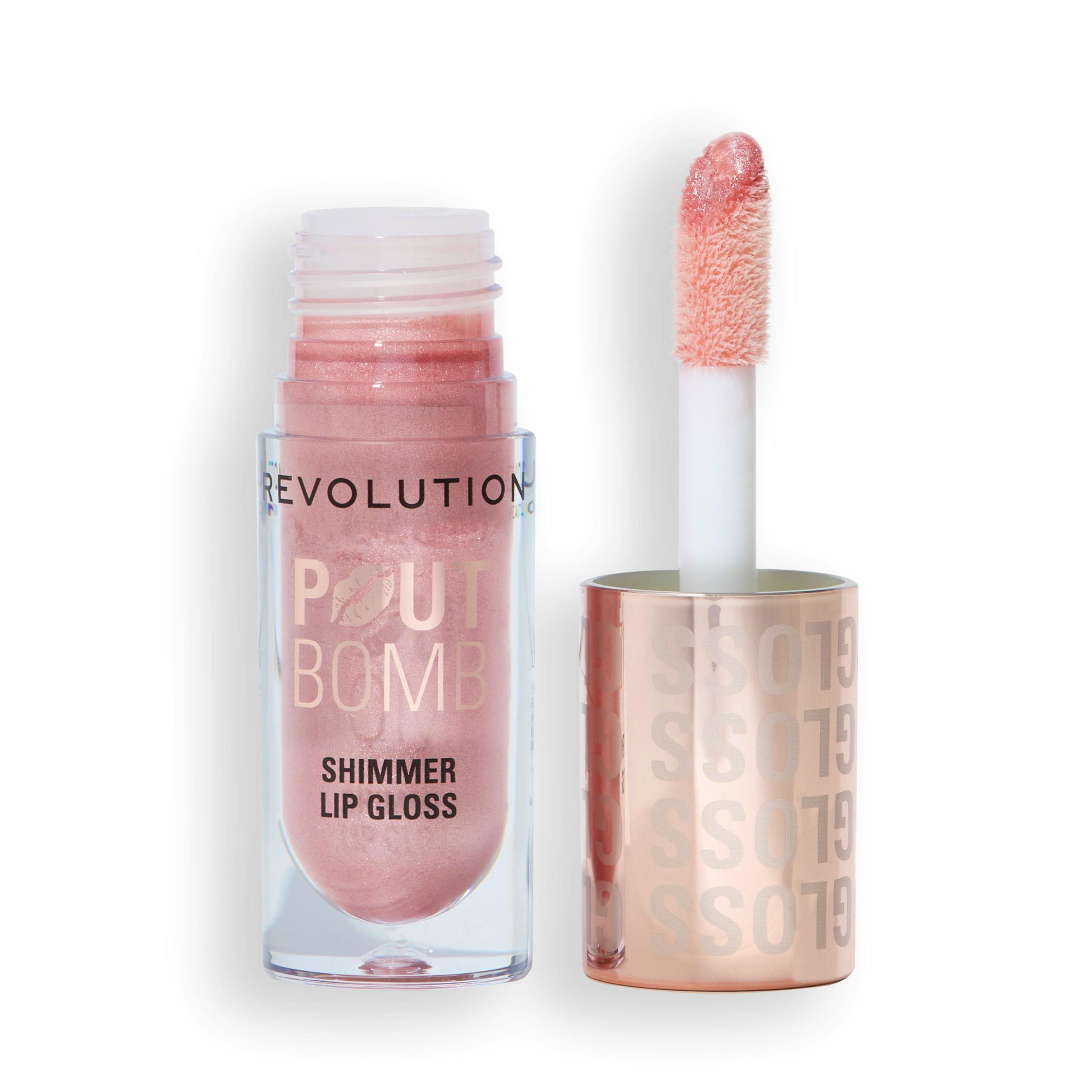 Revolution Pout Bomb Shimmer Gloss Shine Pink 4.5 ml