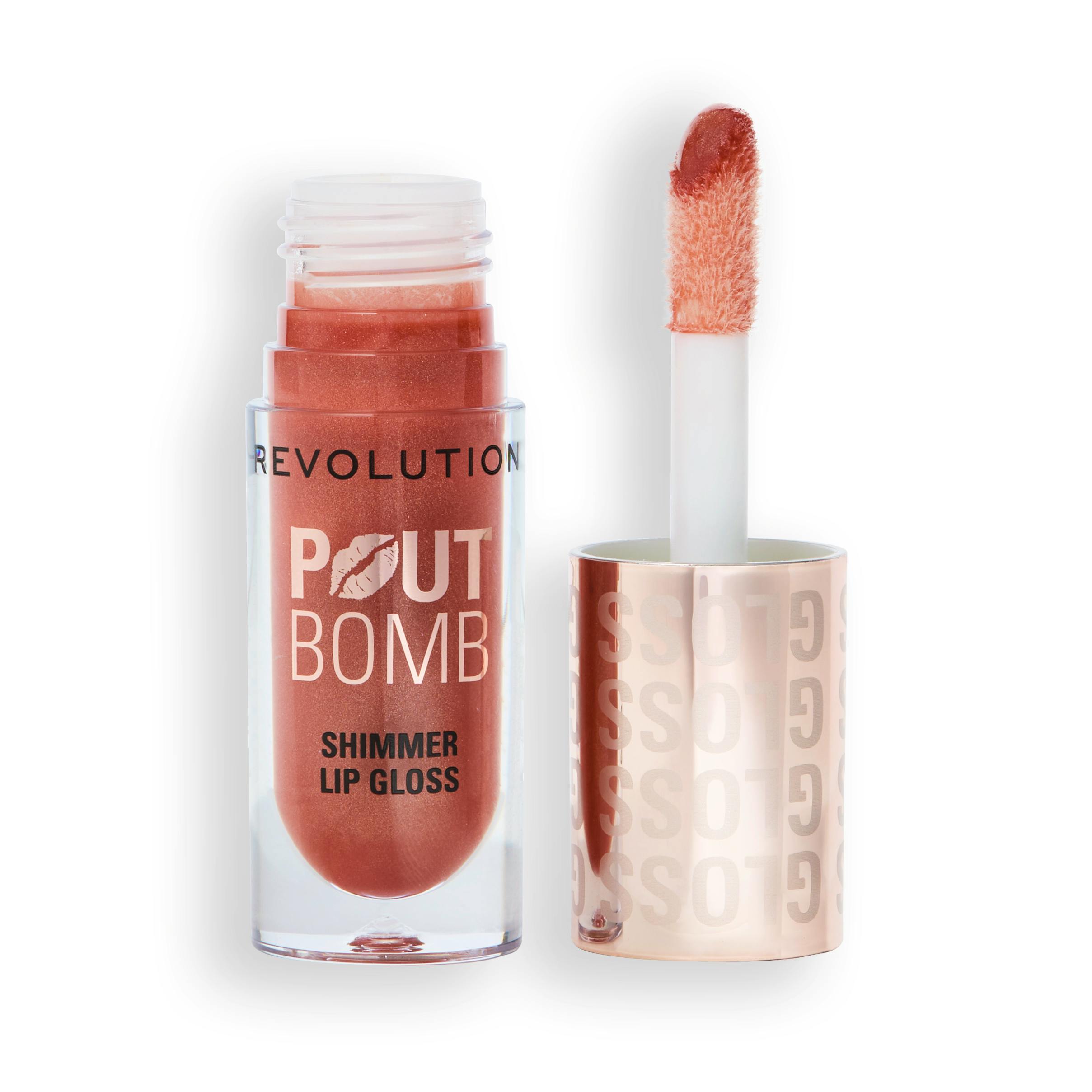Revolution Pout Bomb Shimmer Gloss Nude Glow 4.5 ml