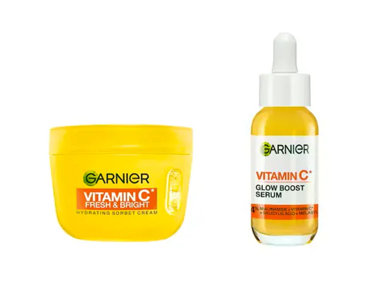 Garnier Vitamin C Hydrating Sorbet & Glow Boost Serum 85 ml + 30 ml