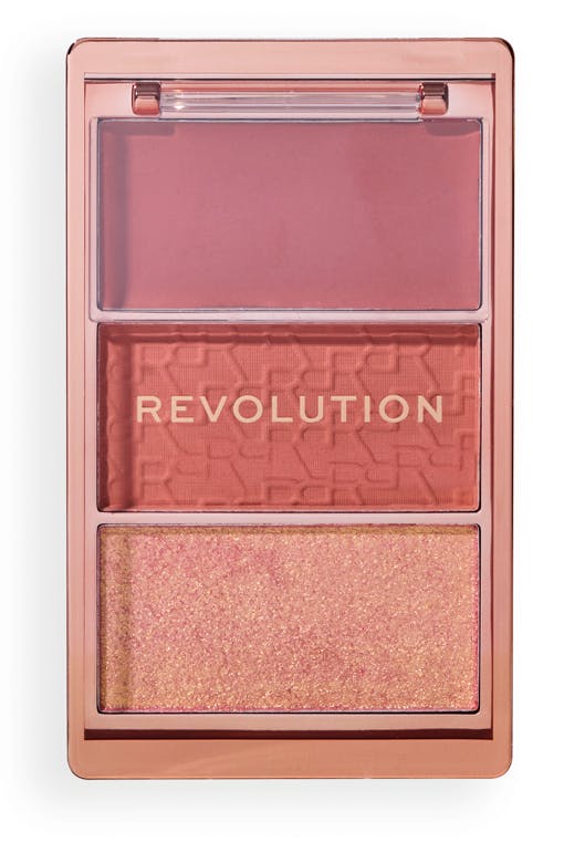 Revolution Blush Icon Palette Aura Points Rose 9.8 g