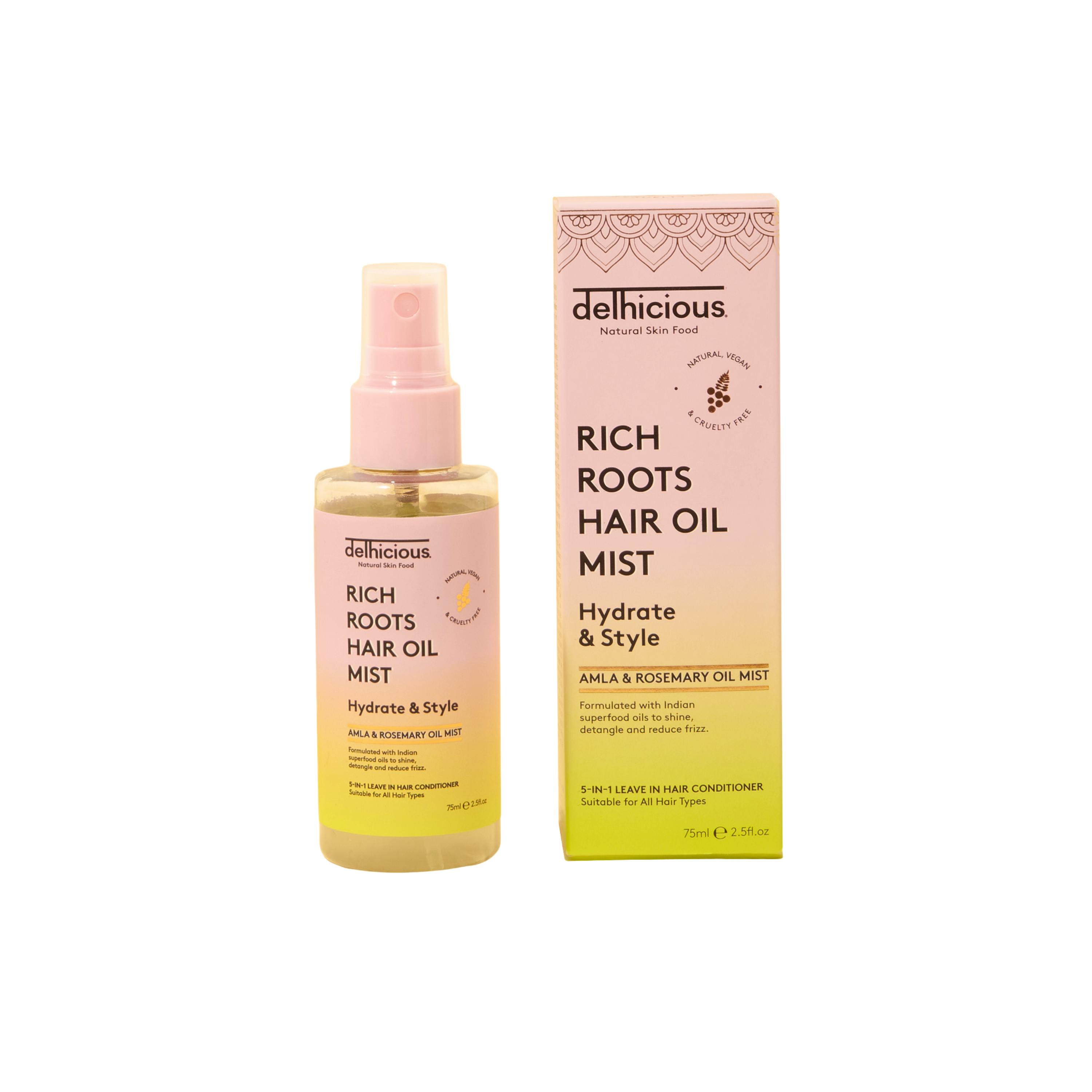 Delhicious Rich Roots 5-in-1 Hair Oil Mist Leave In Conditioner 75 ml
