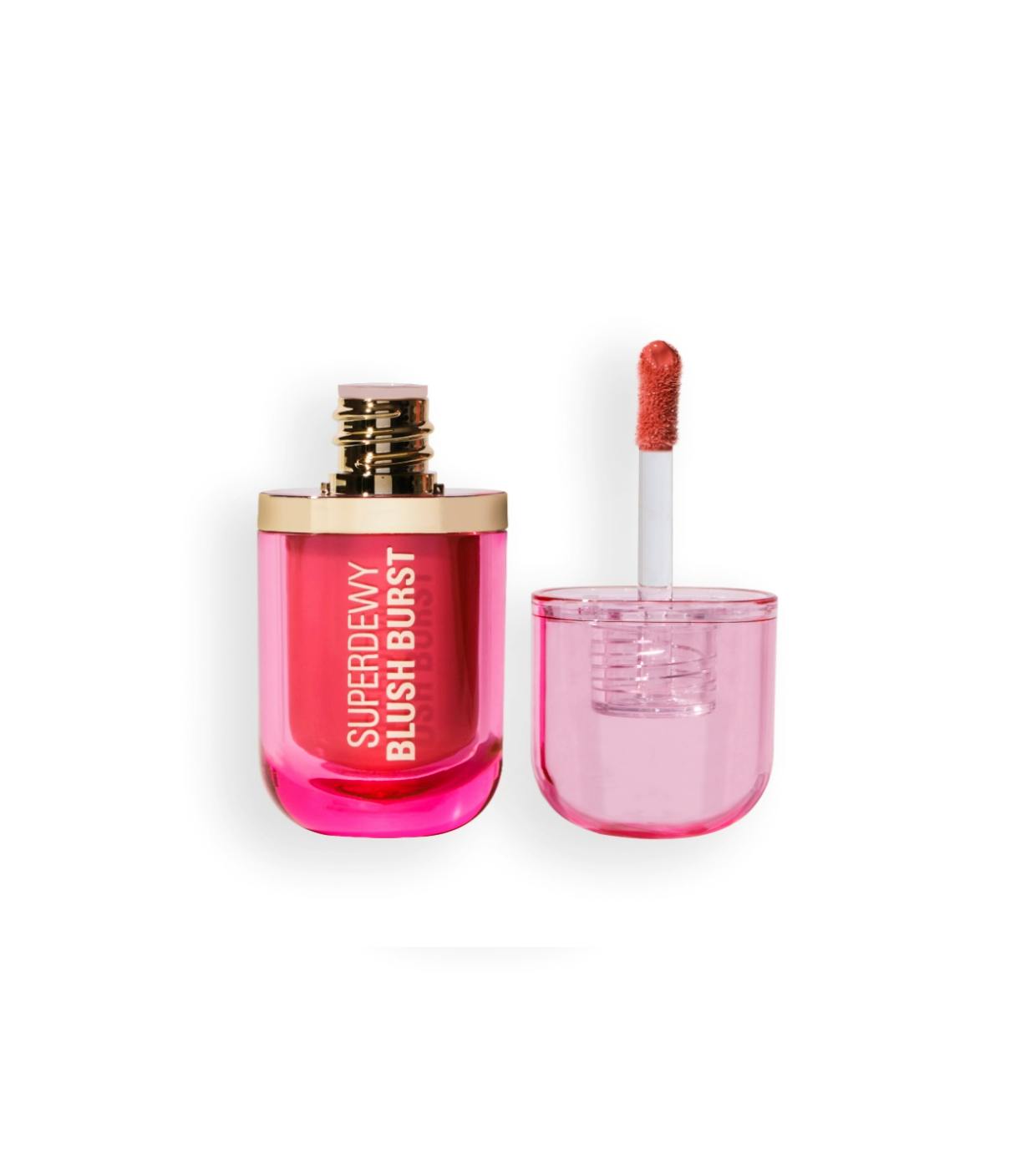 Revolution Superdewy Blush Plump Serum Liquid Blush Strawberry Milkshake Cool Pink 4.2 ml