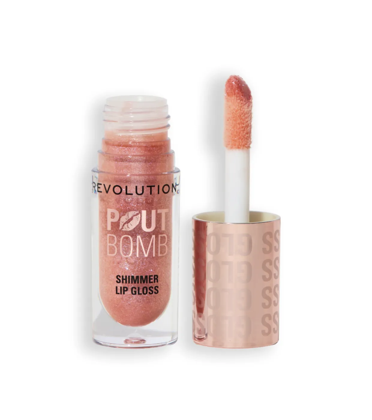 Revolution Pout Bomb Shimmer Gloss Glimmer Nude 4.5 ml