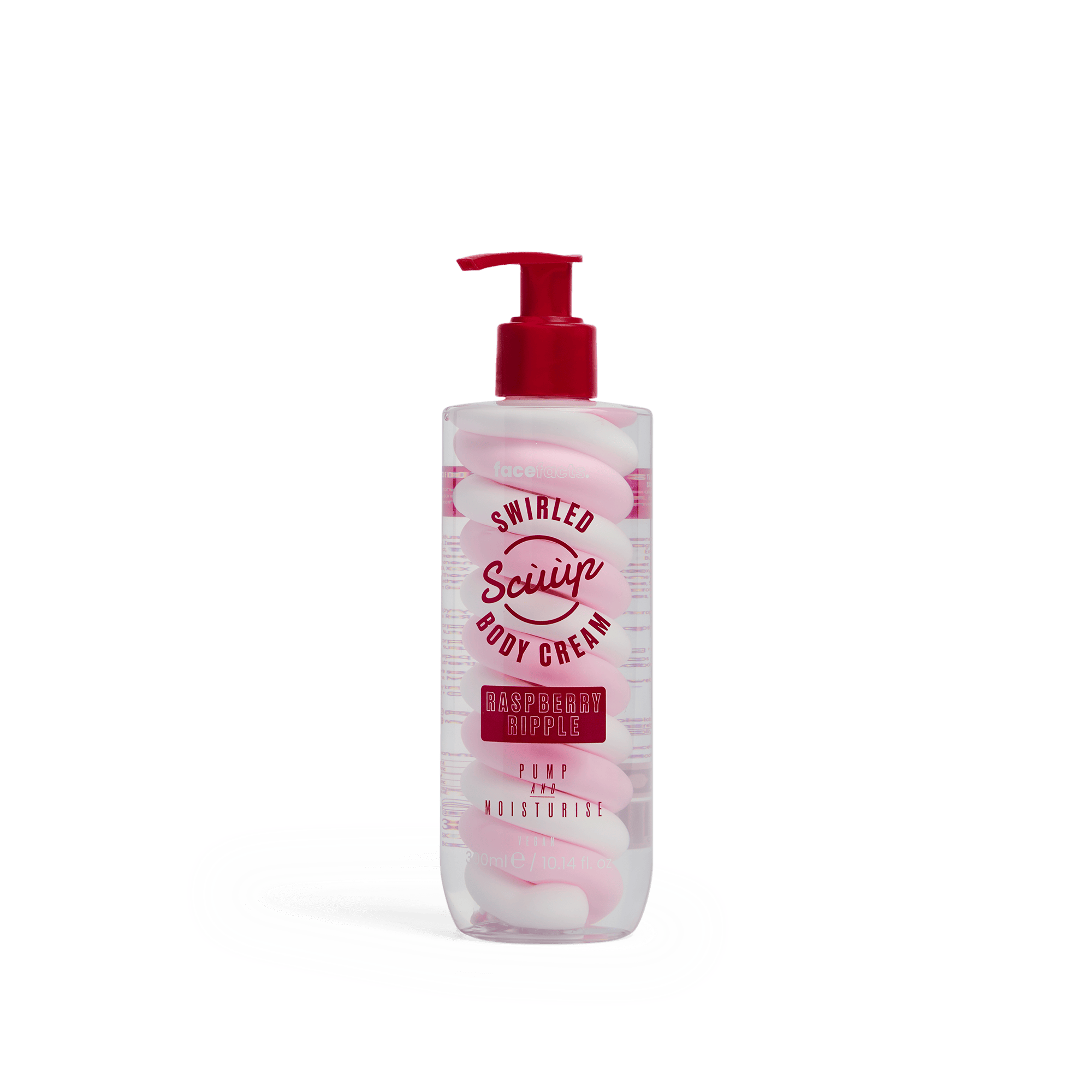 Face Facts Scuup Raspberry Ripple Swirled Body Cream 300 ml