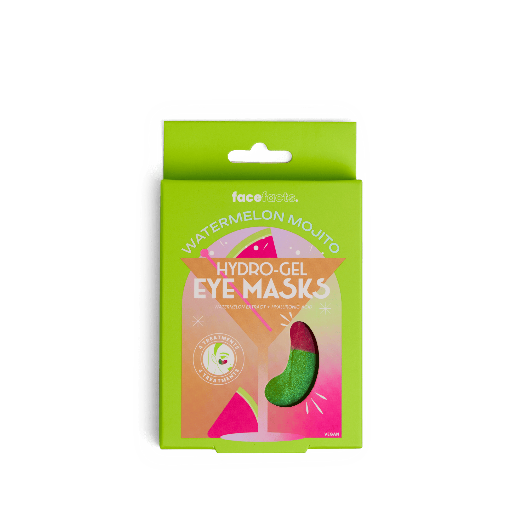 Face Facts Hydro-Gel Eye Masks Watermelon Mojito 4 paar