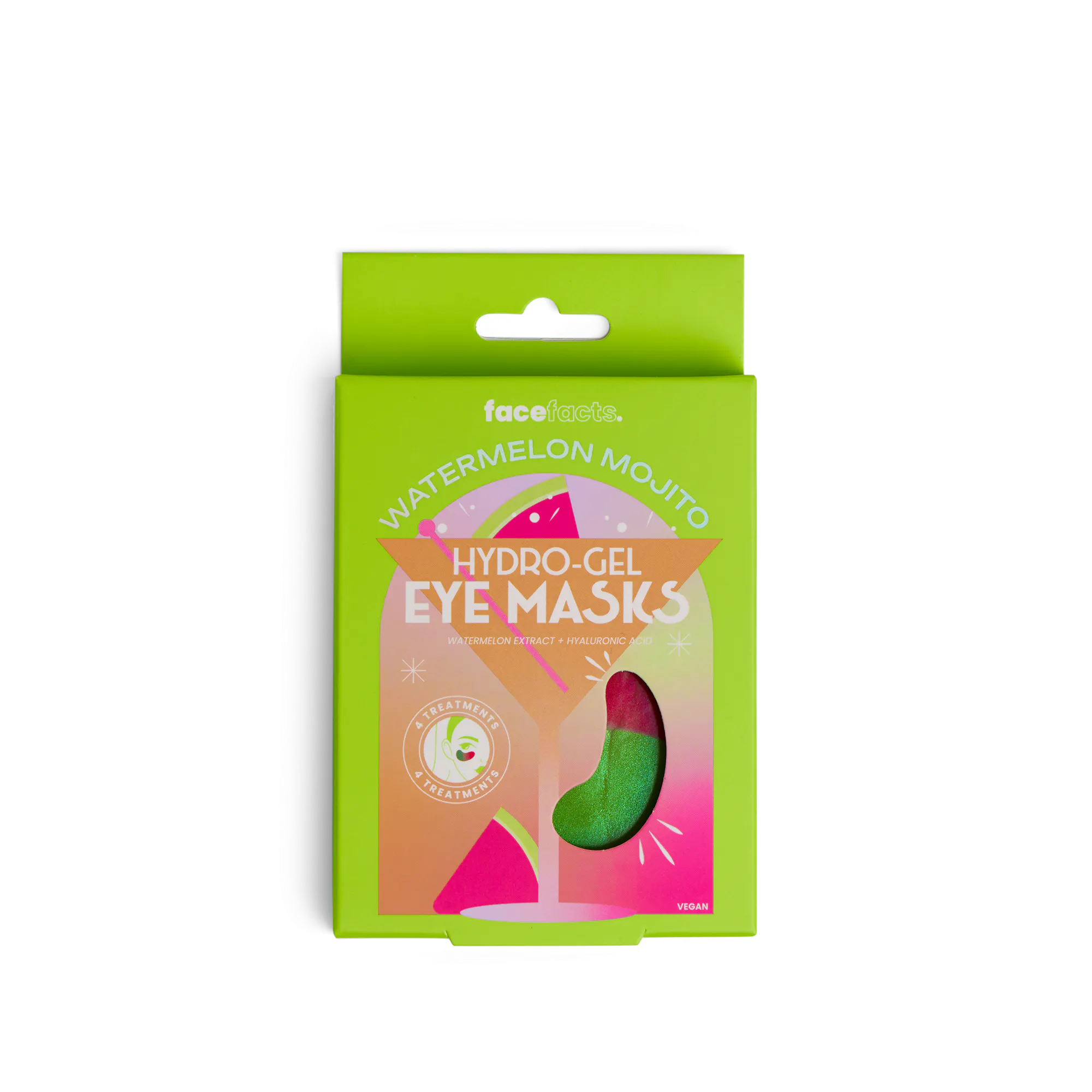 Face Facts Hydro-Gel Eye Masks Watermelon Mojito 4 pairs