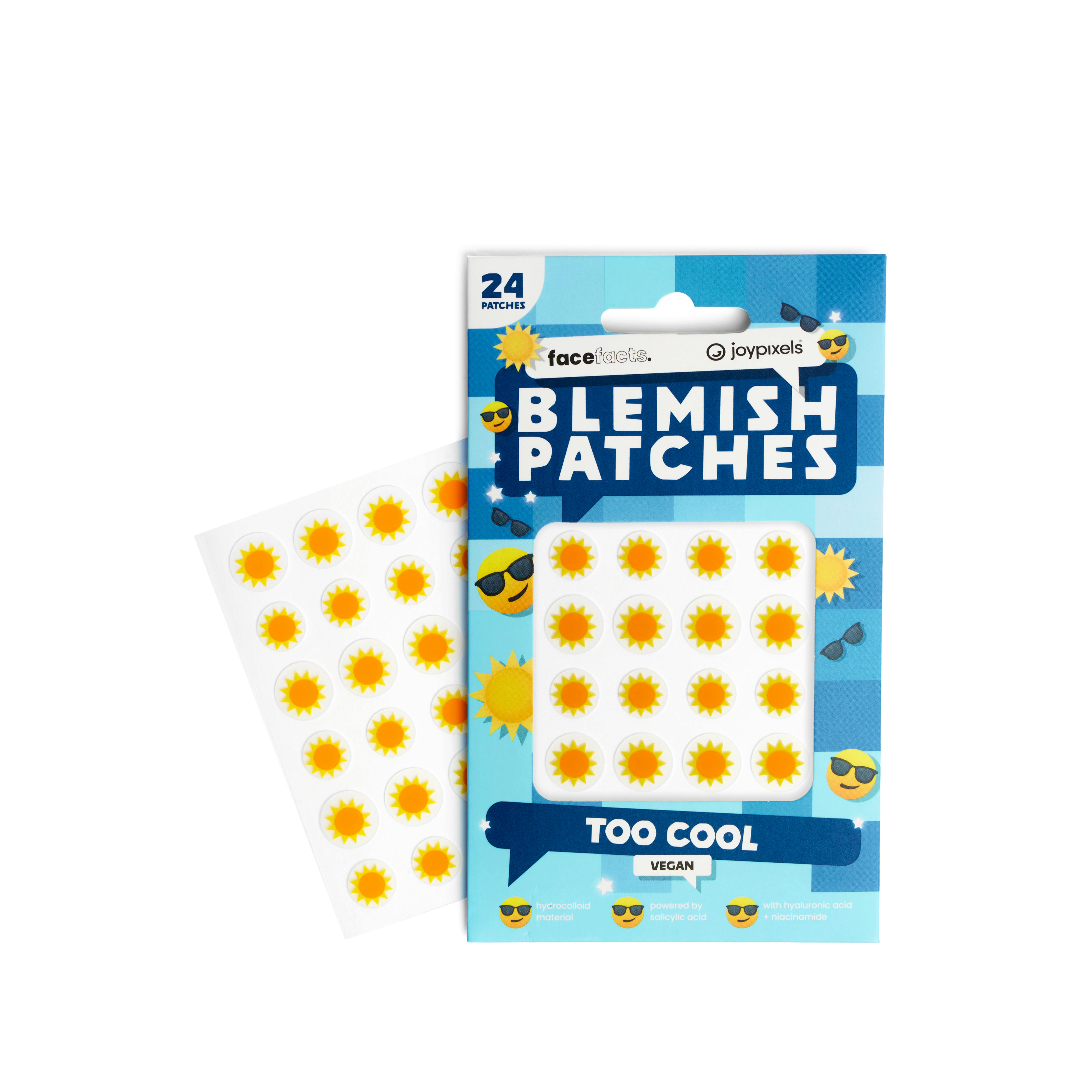 Face Facts X JoyPixels Blemish Patches Too Cool 24 st