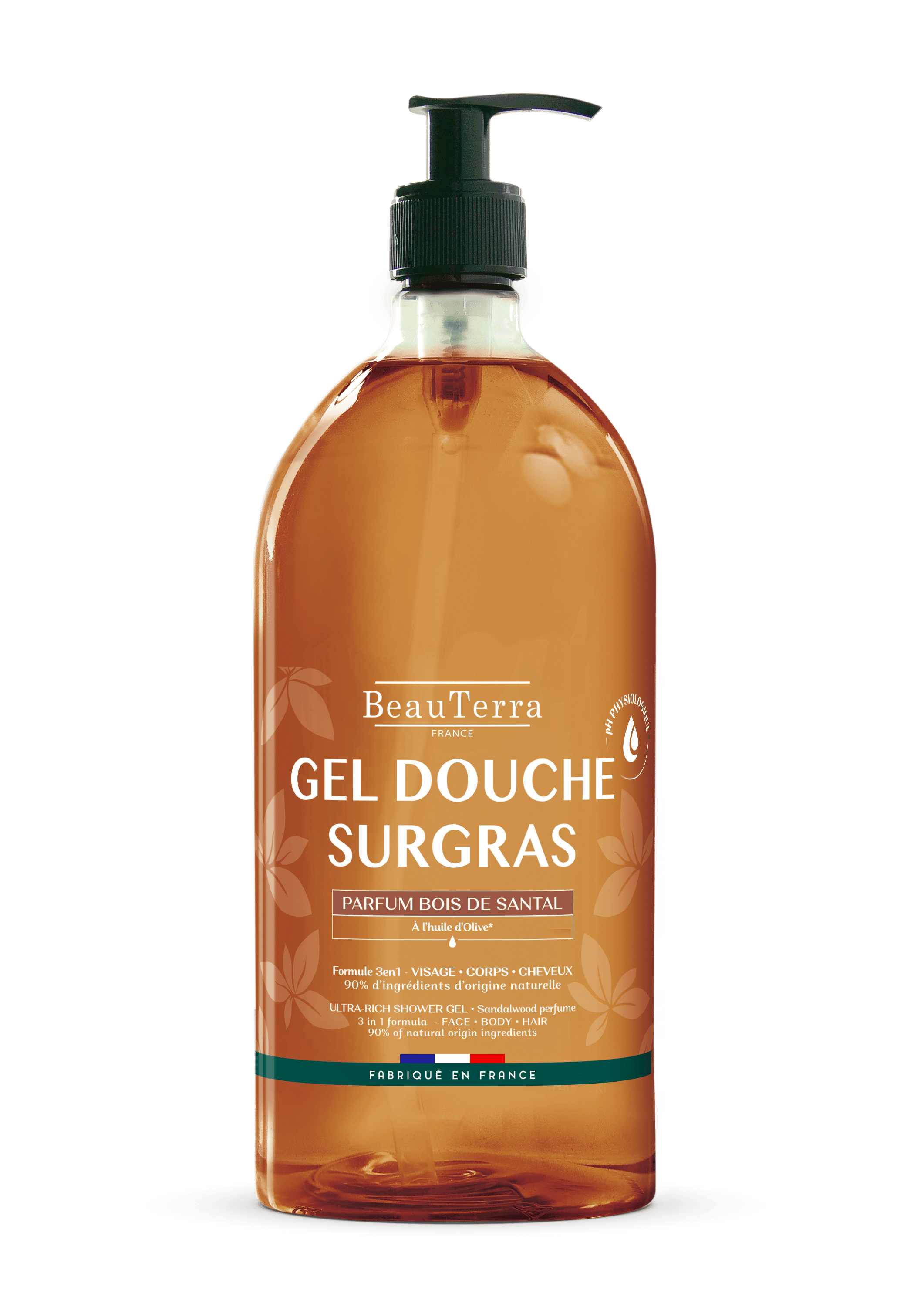 BeauTerra Ultra Rich Shower Gel Bois De Santal 1000 ml