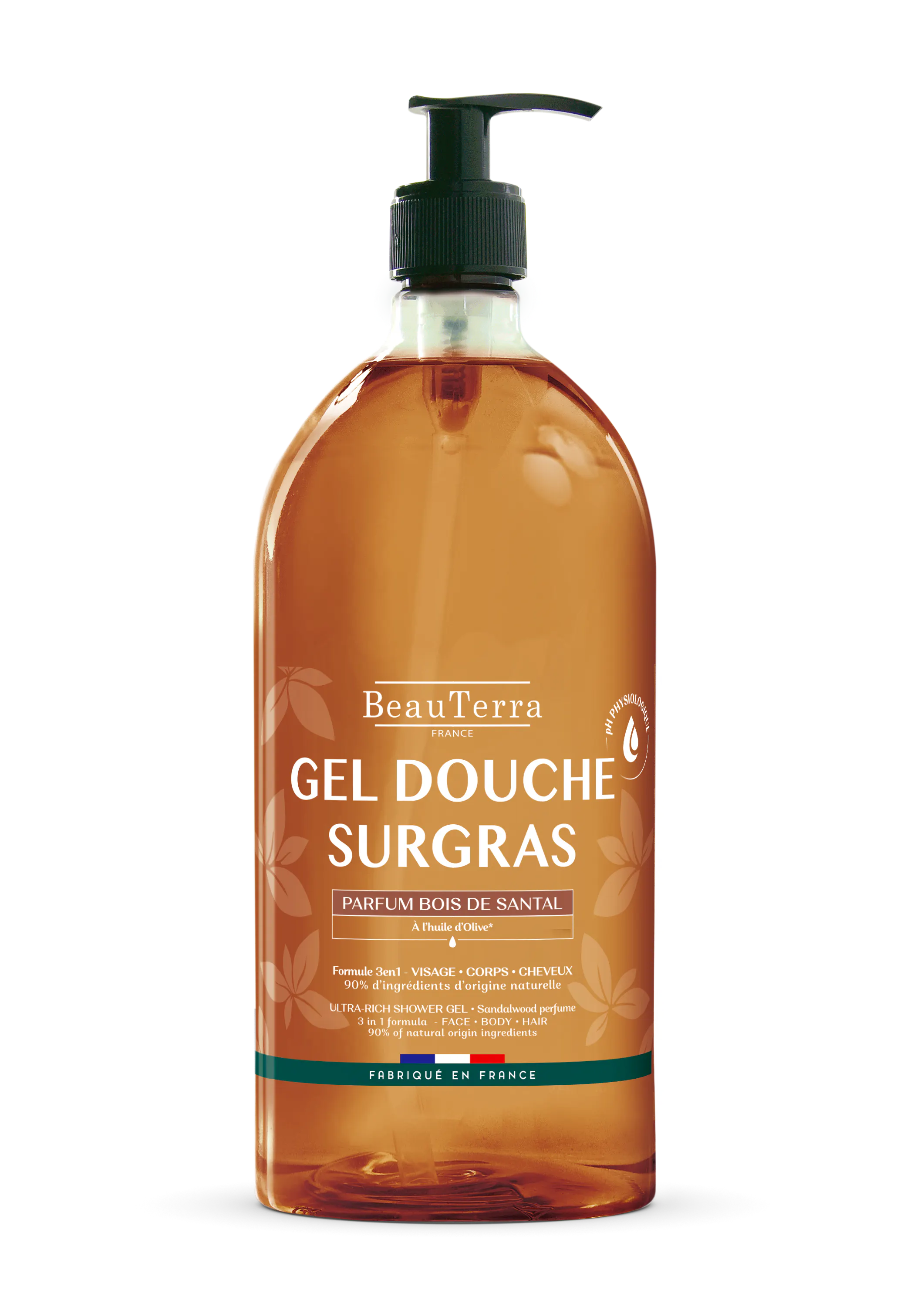 BeauTerra Ultra Rich Shower Gel Bois De Santal 1000 ml