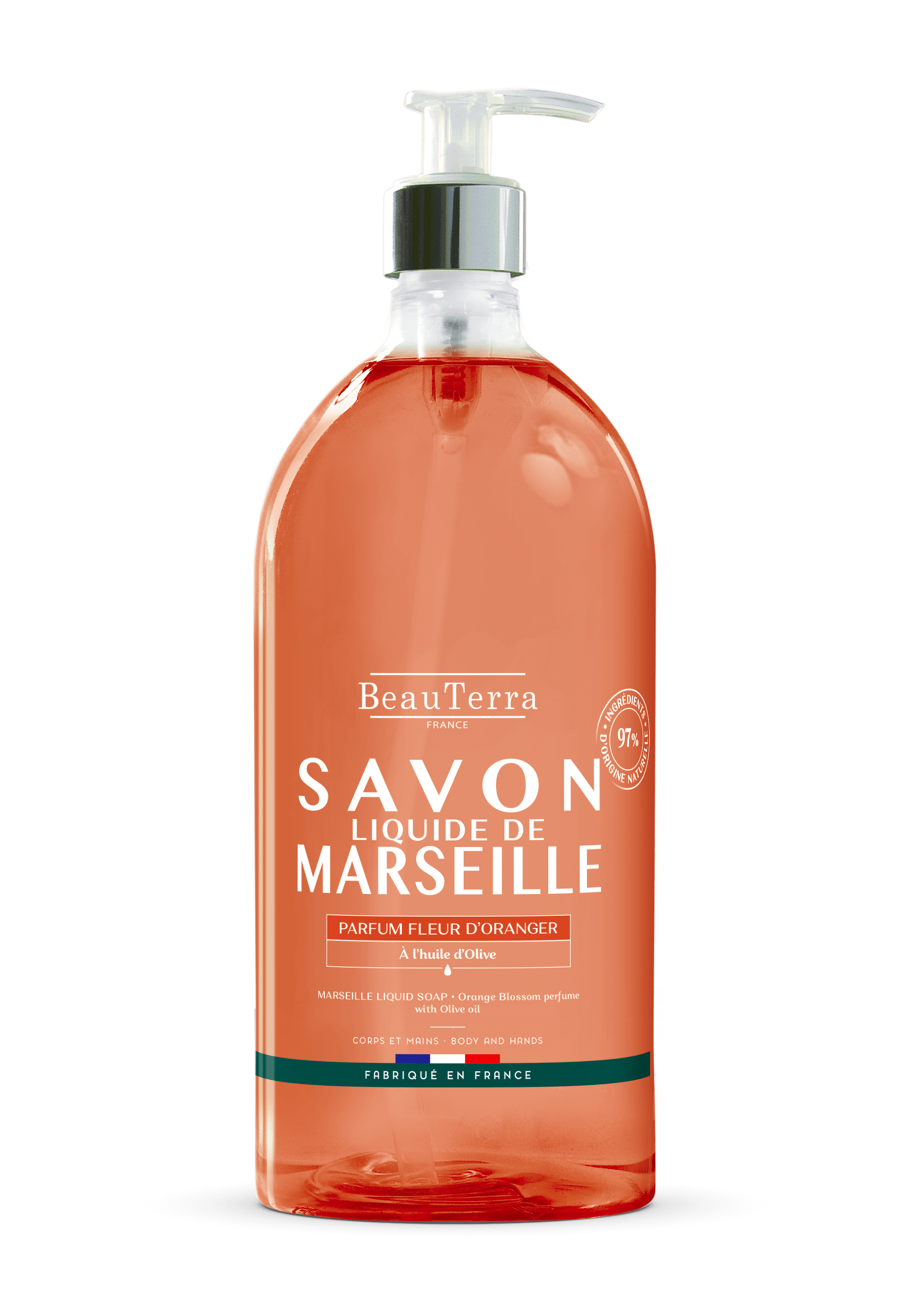 BeauTerra Marseille Liquid Soap Fleur D'oranger 1000 ml