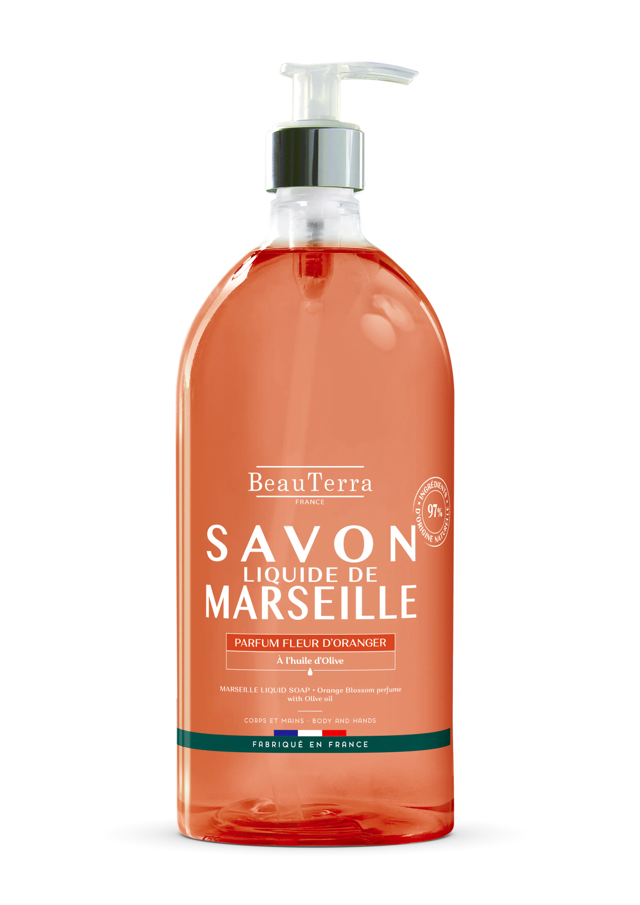 BeauTerra Marseille Liquid Soap Fleur D'oranger 1000 ml