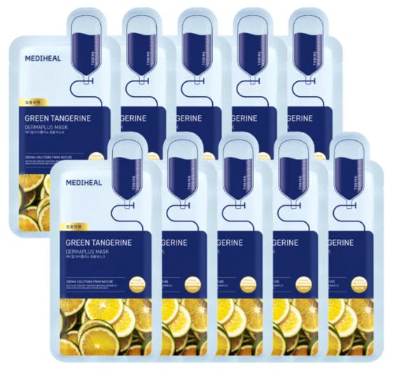 Mediheal Dermaplus Green Tangerine Mask 10 st