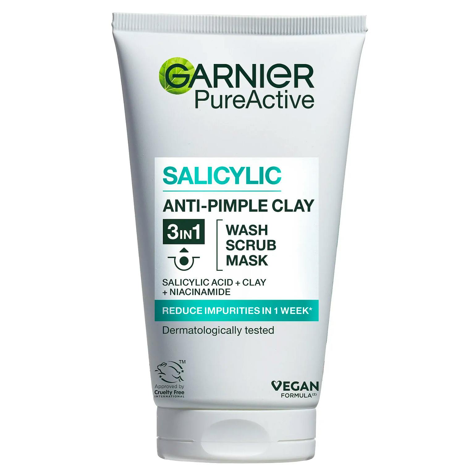 Garnier PureActive Salicylic 3in1 Anti-Pimple Clay Cleanser 150 ml