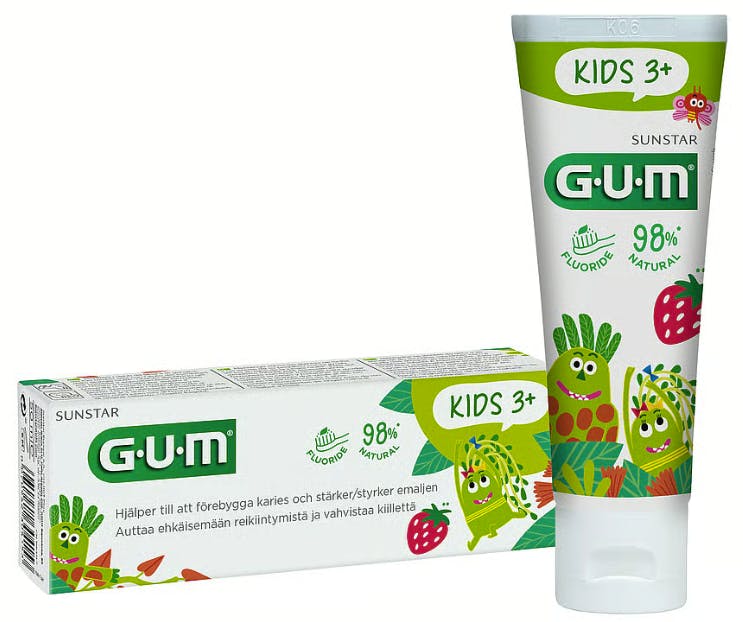 GUM Kids Flour Toothpaste 3+ Years Strawberry 50 ml