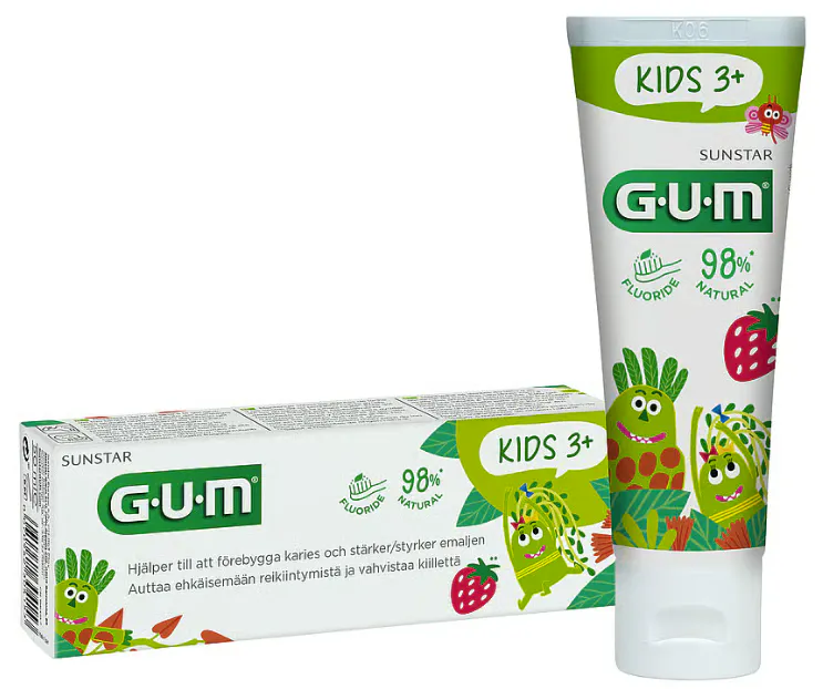 GUM Kids Flour Toothpaste 3+ Years Strawberry 50 ml