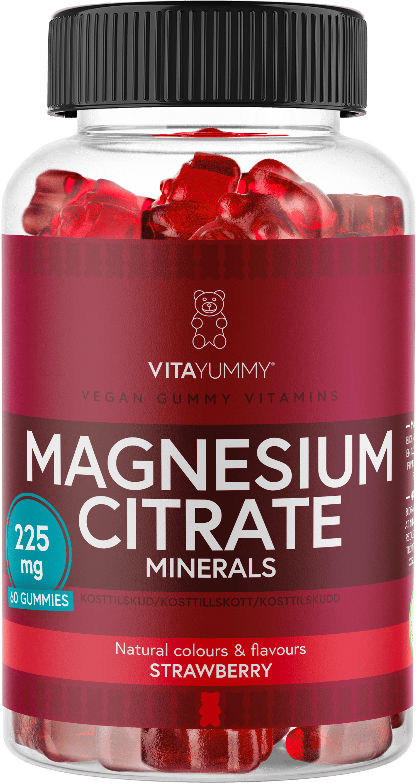 VitaYummy Magnesium Citrate Strawberry 60 stk