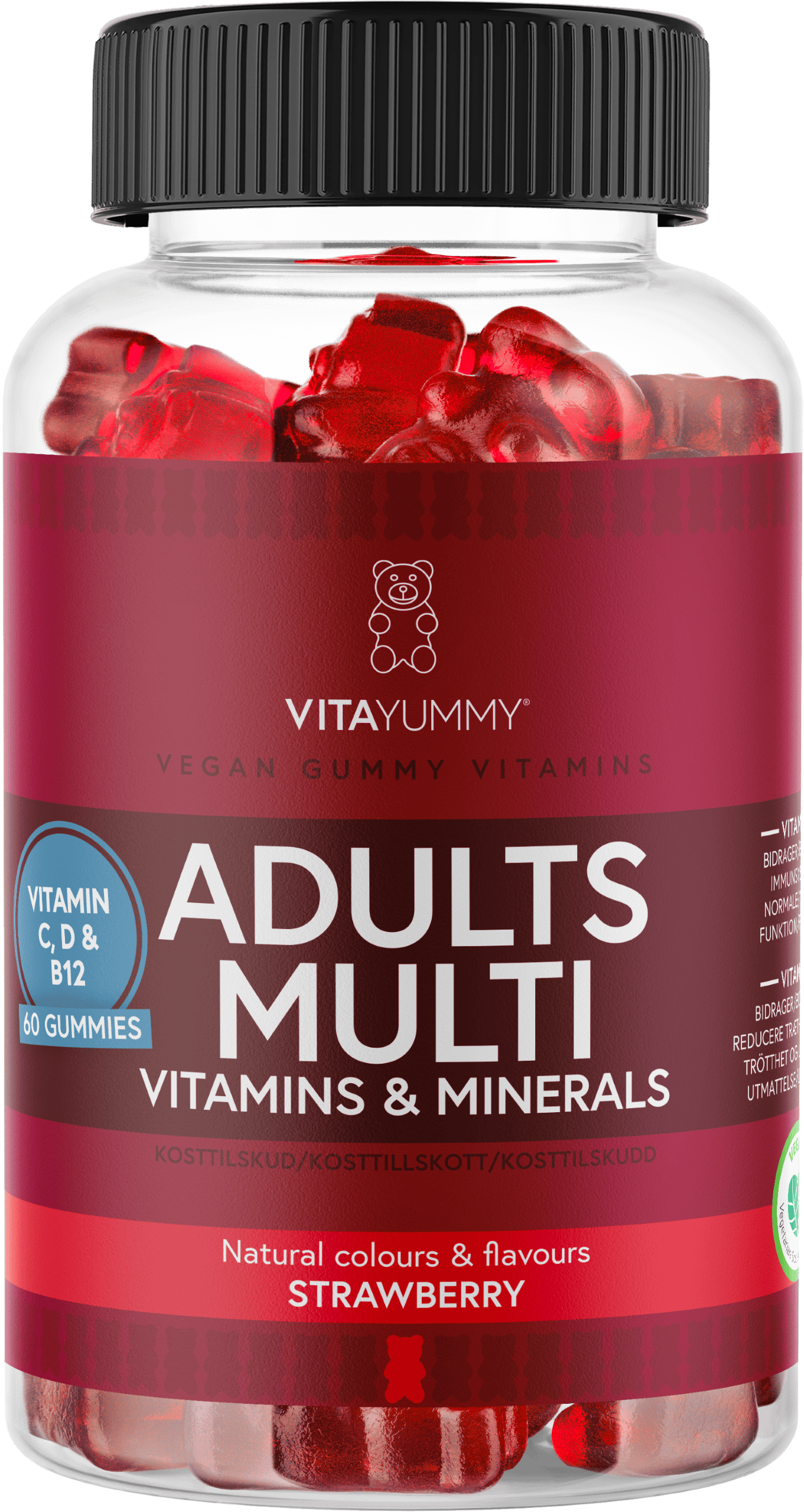 VitaYummy Adults Multi Vitamins & Minerals Strawberry 60 stk