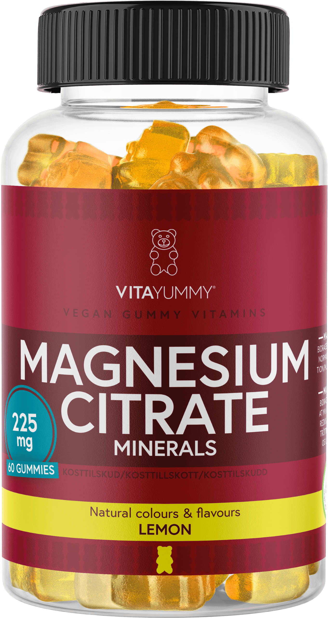 VitaYummy Magnesium Citrate Minerals Lemon 60 stk