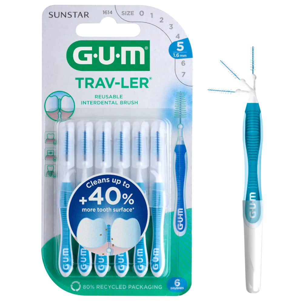 GUM TravLer Reusable Interdental Brush 1,6 mm 6 pcs