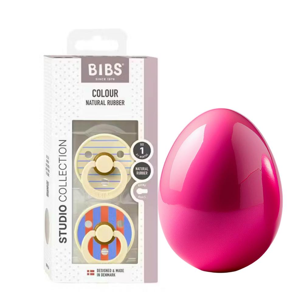 BIBS Pacifier Studio Colour Pin Latex Size 1 Ivory Hush Mix 2 st