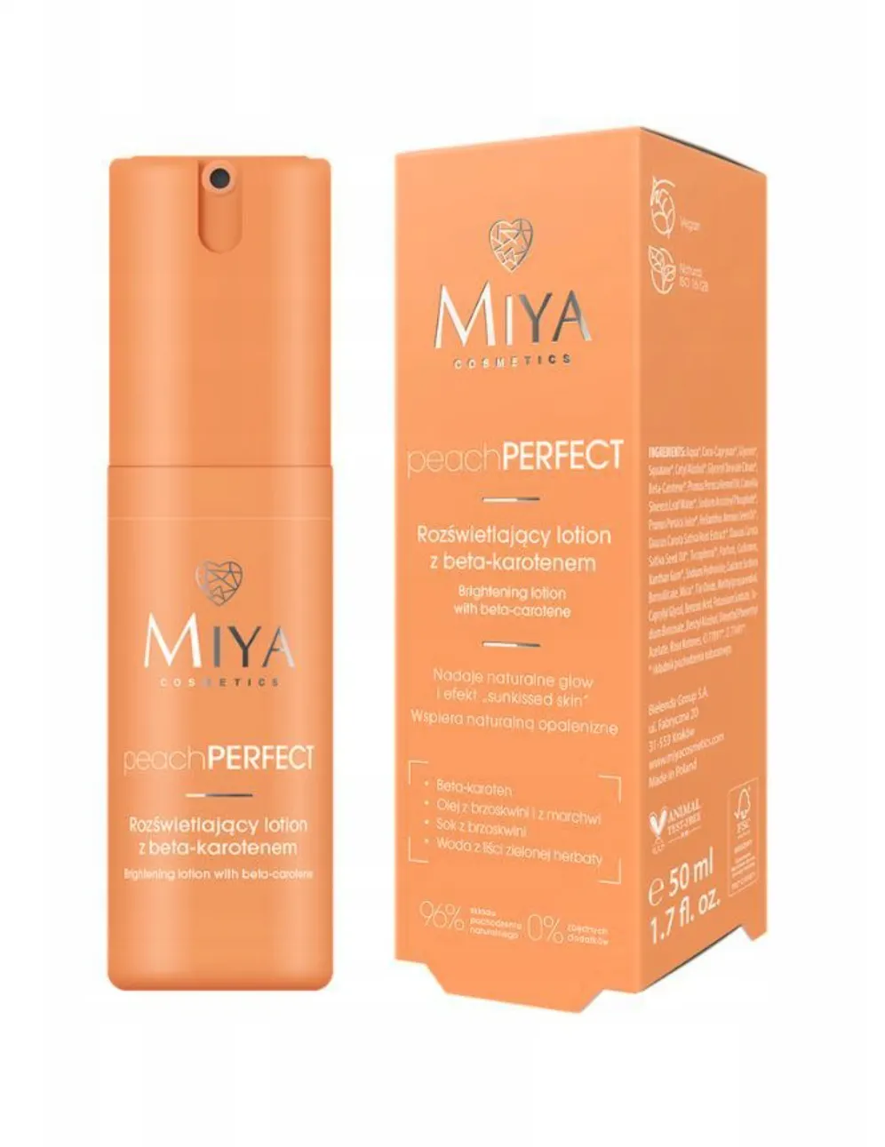 MIYA Cosmetics PeachPERFECT Illuminating Lotion Beta‑Carotene 50 ml