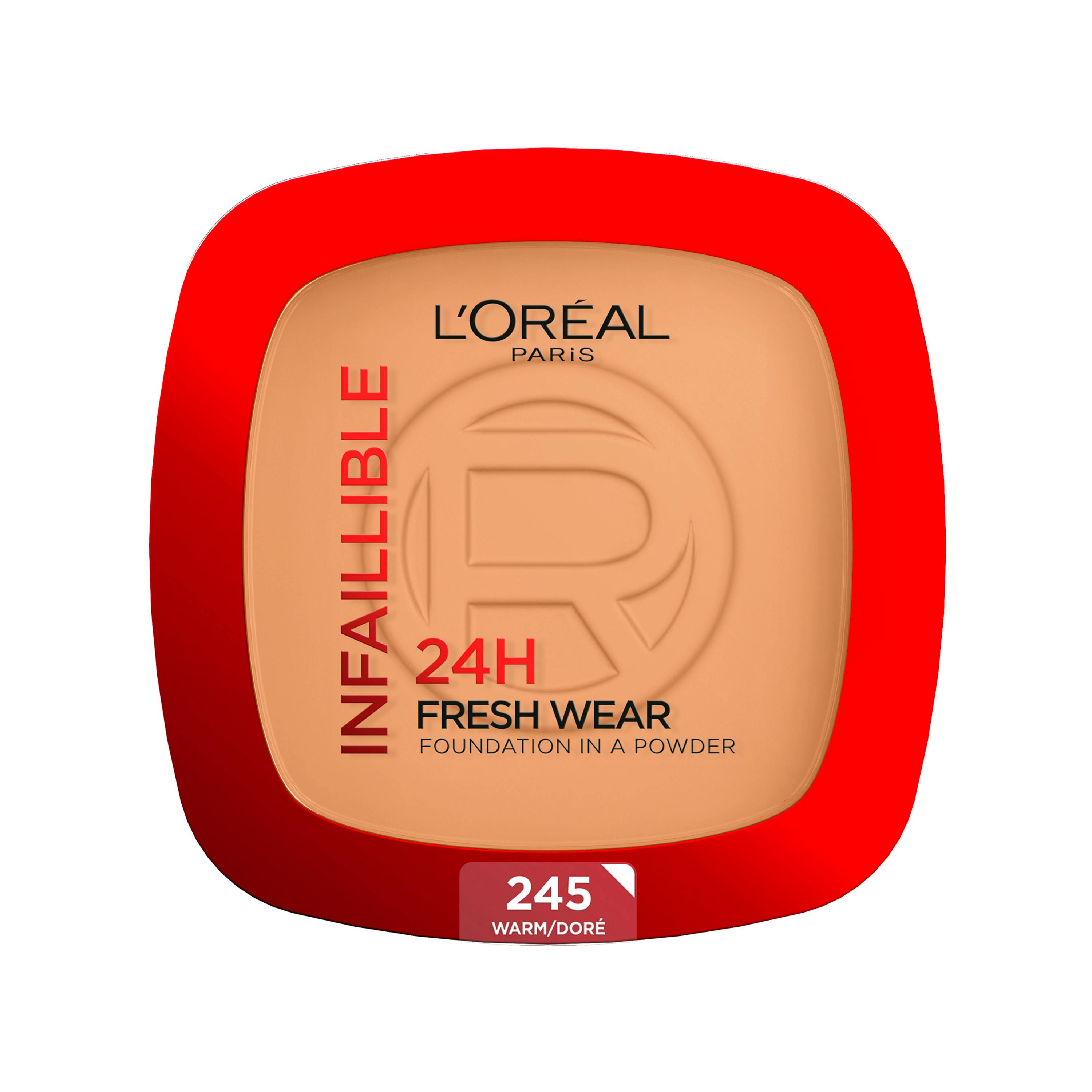 L'Oréal Paris Infallible 24H Fresh Wear Powder Foundation 245 Warm 9 g