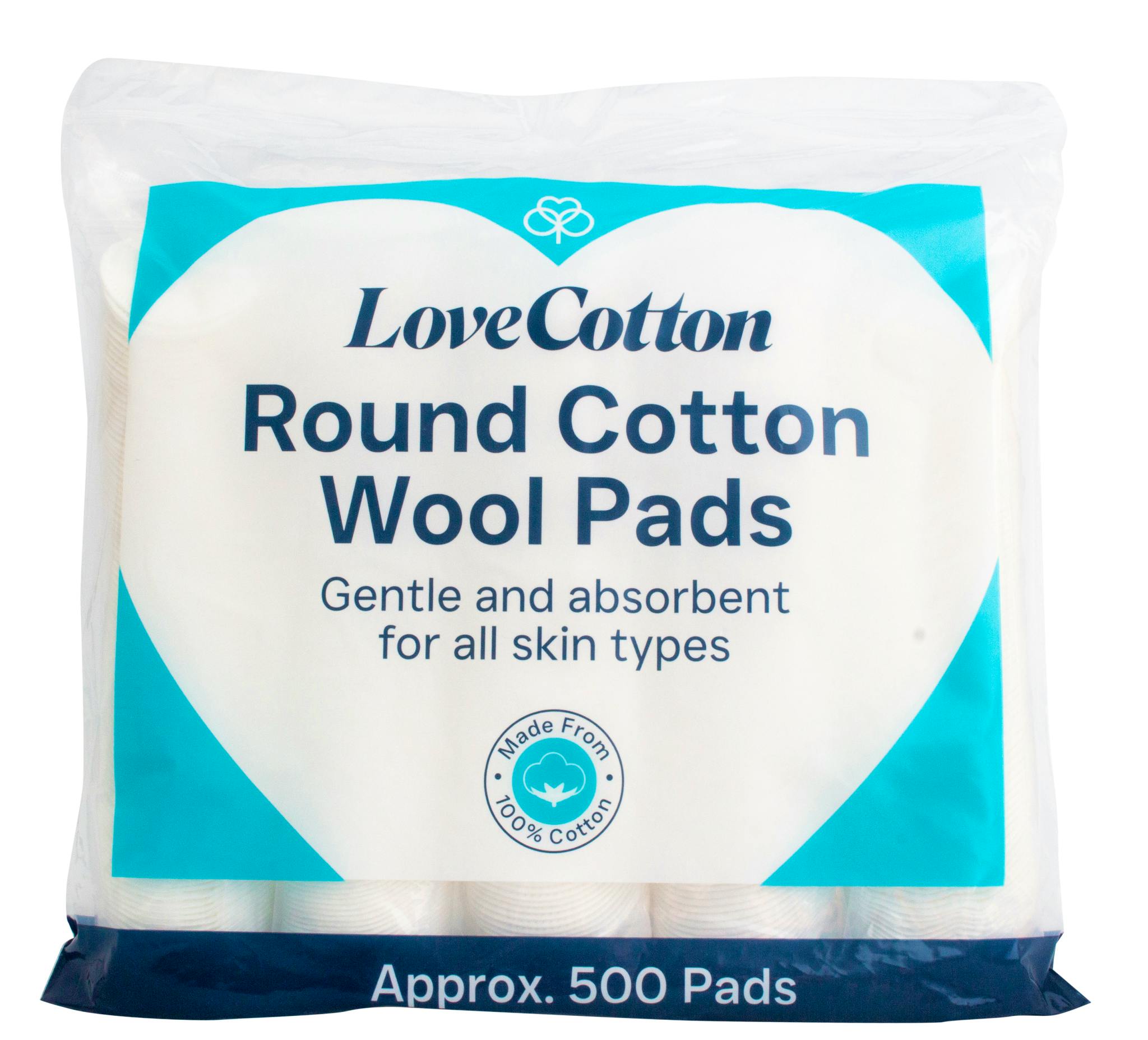 Love Cotton Round Cotton Pads 500 st
