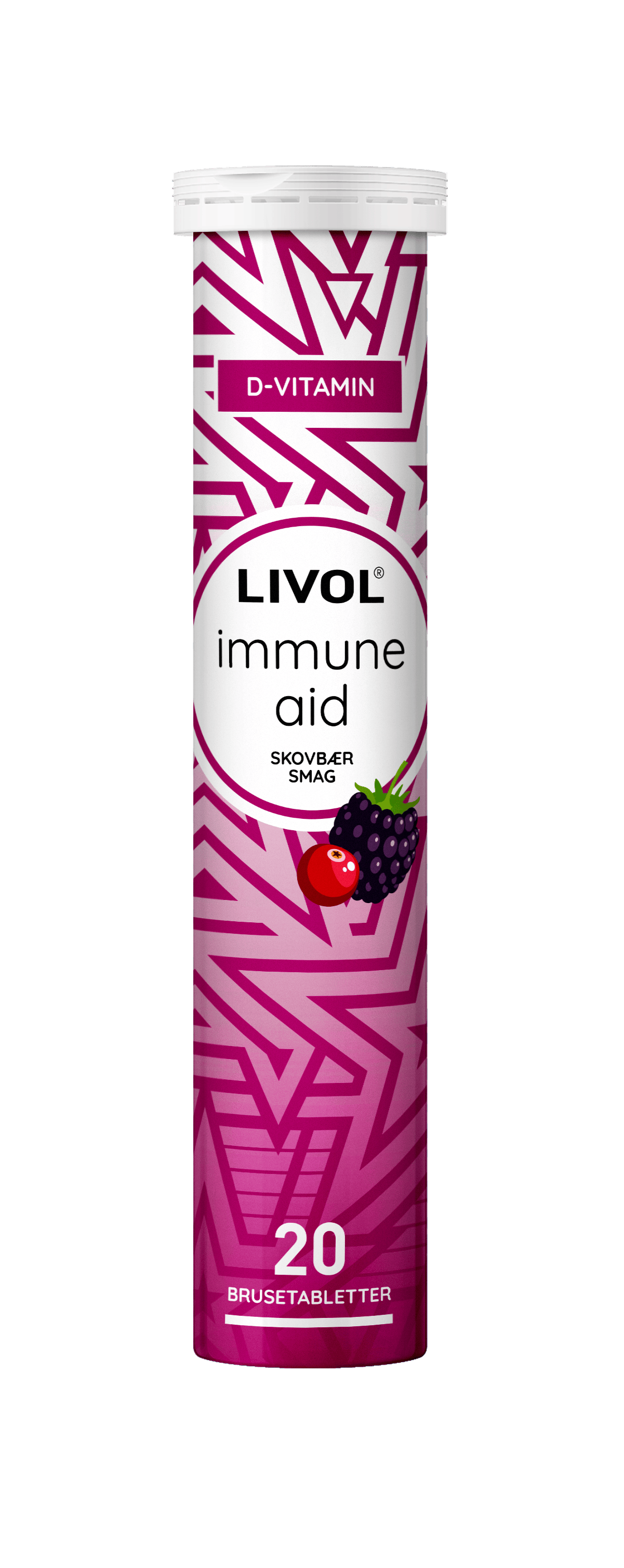 Livol Immune Aid Brusetabletter Skovbær 20 stk
