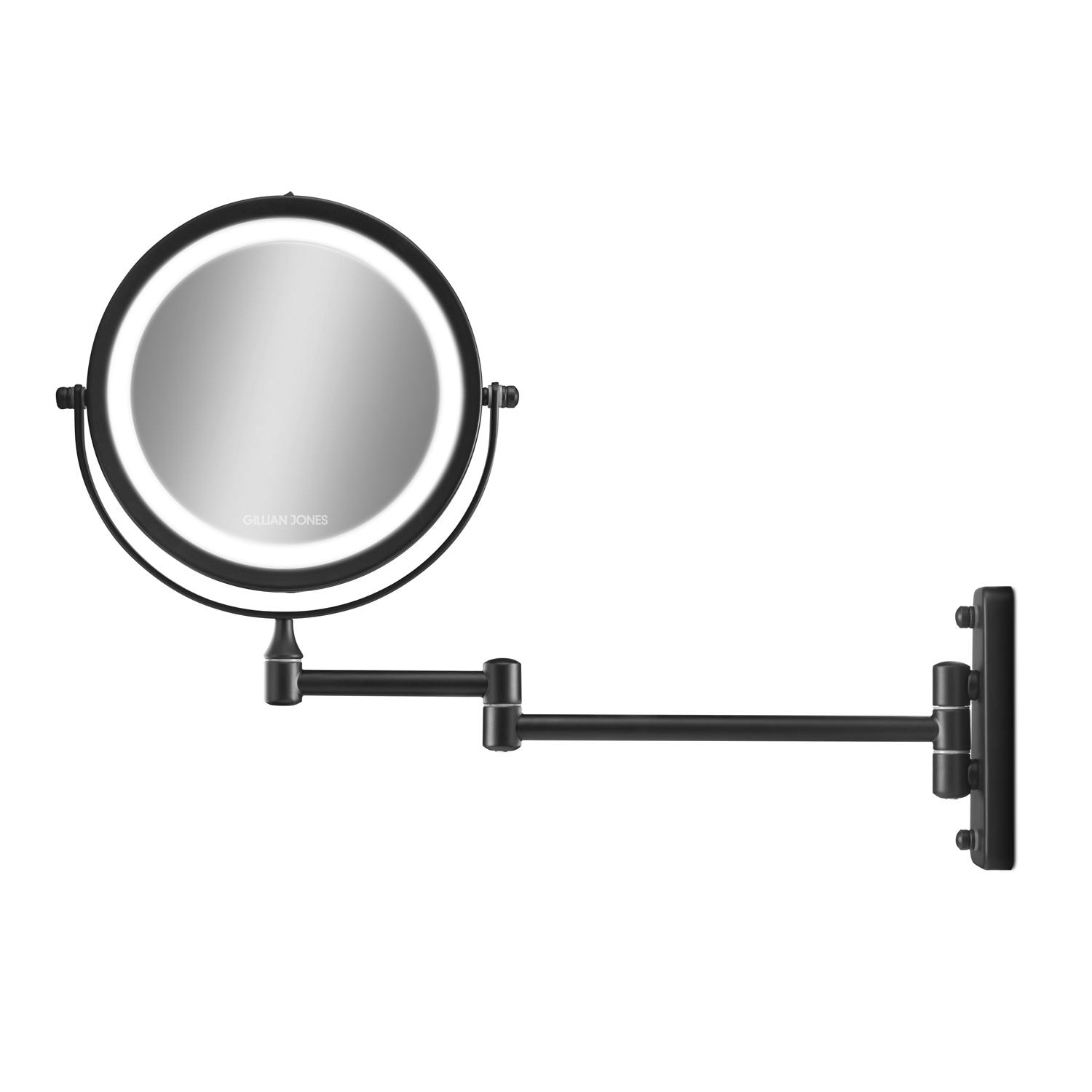 Gillian Jones Double-Sided Wall Mirror Matt Black with LED Light 1 kpl