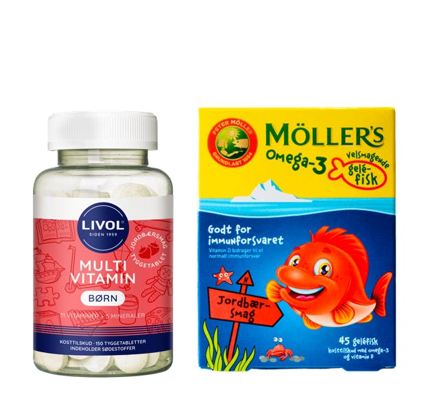 Livol Børn Multivitamin + Omega-3 150 pcs + 45 stk