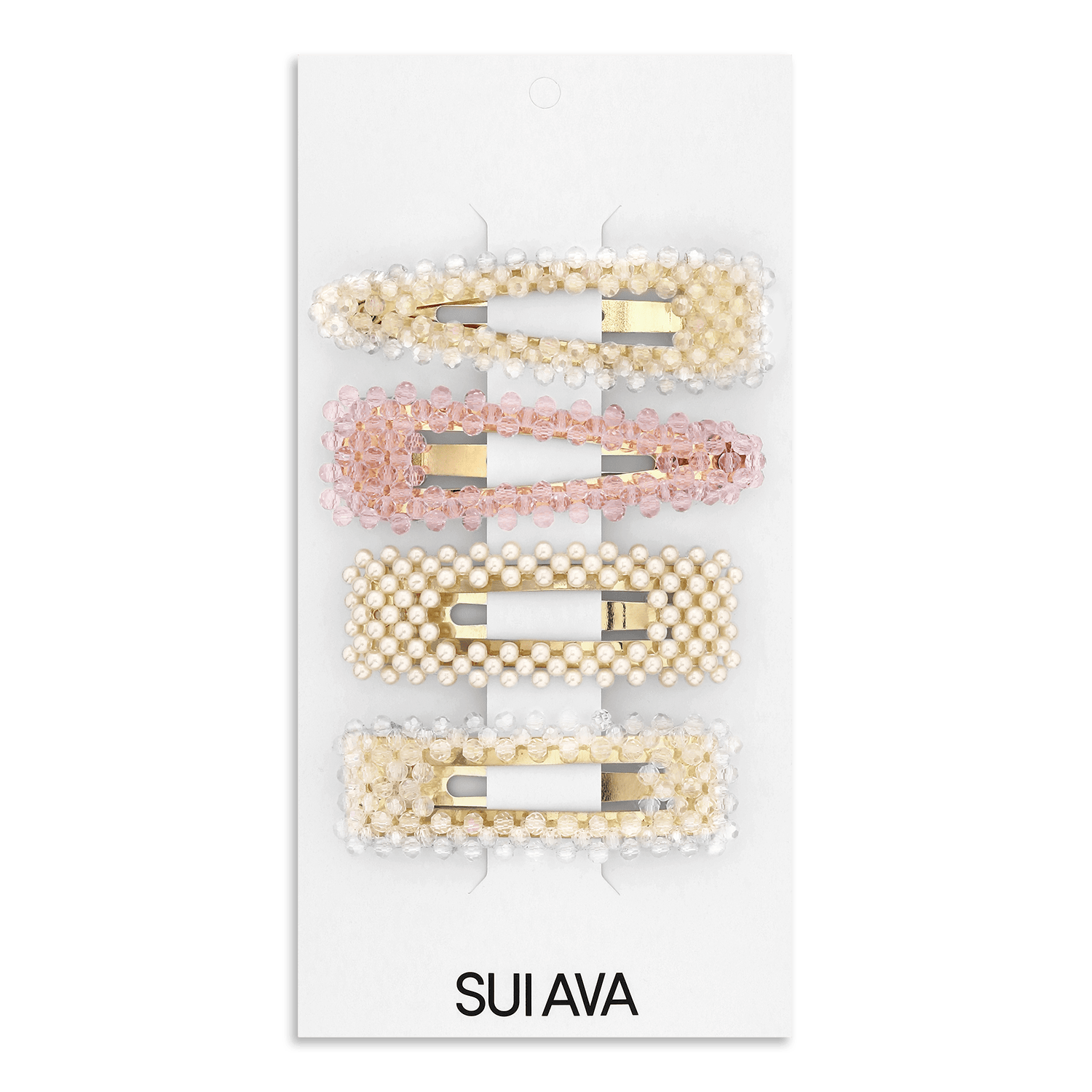 Sui Ava Pearly Hair Clips Set 8 4 st