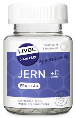 Livol Mono Normal Järn Tuggtablett 75 st