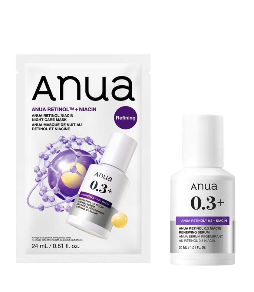 Anua Retinol Serum + Retinol Niacin Night Care Mask 30 ml + 1 kpl
