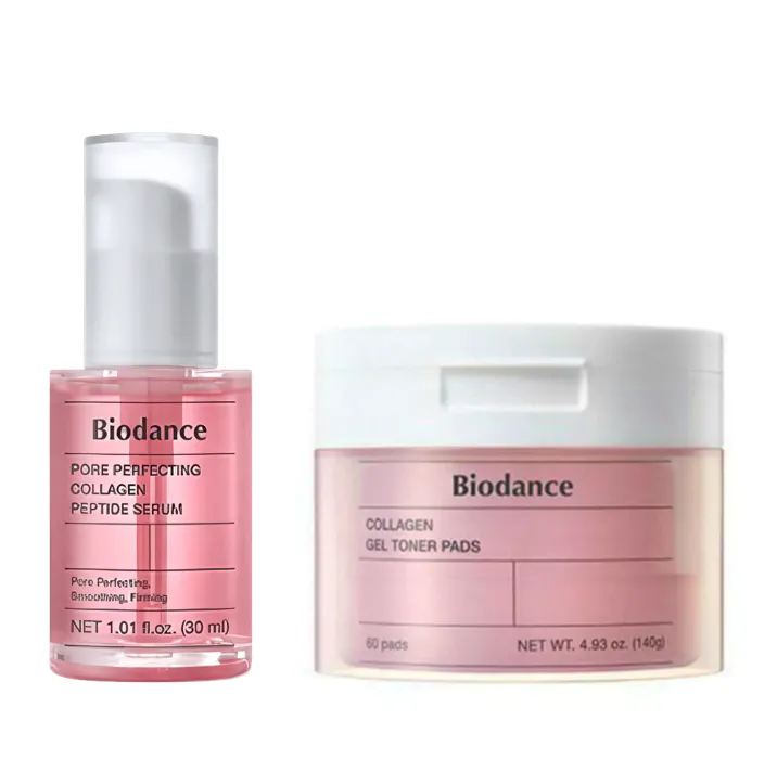 Biodance Pore Perfecting Collagen Peptide Serum + Collagen Gel Toner Pads 30 ml + 60 pcs