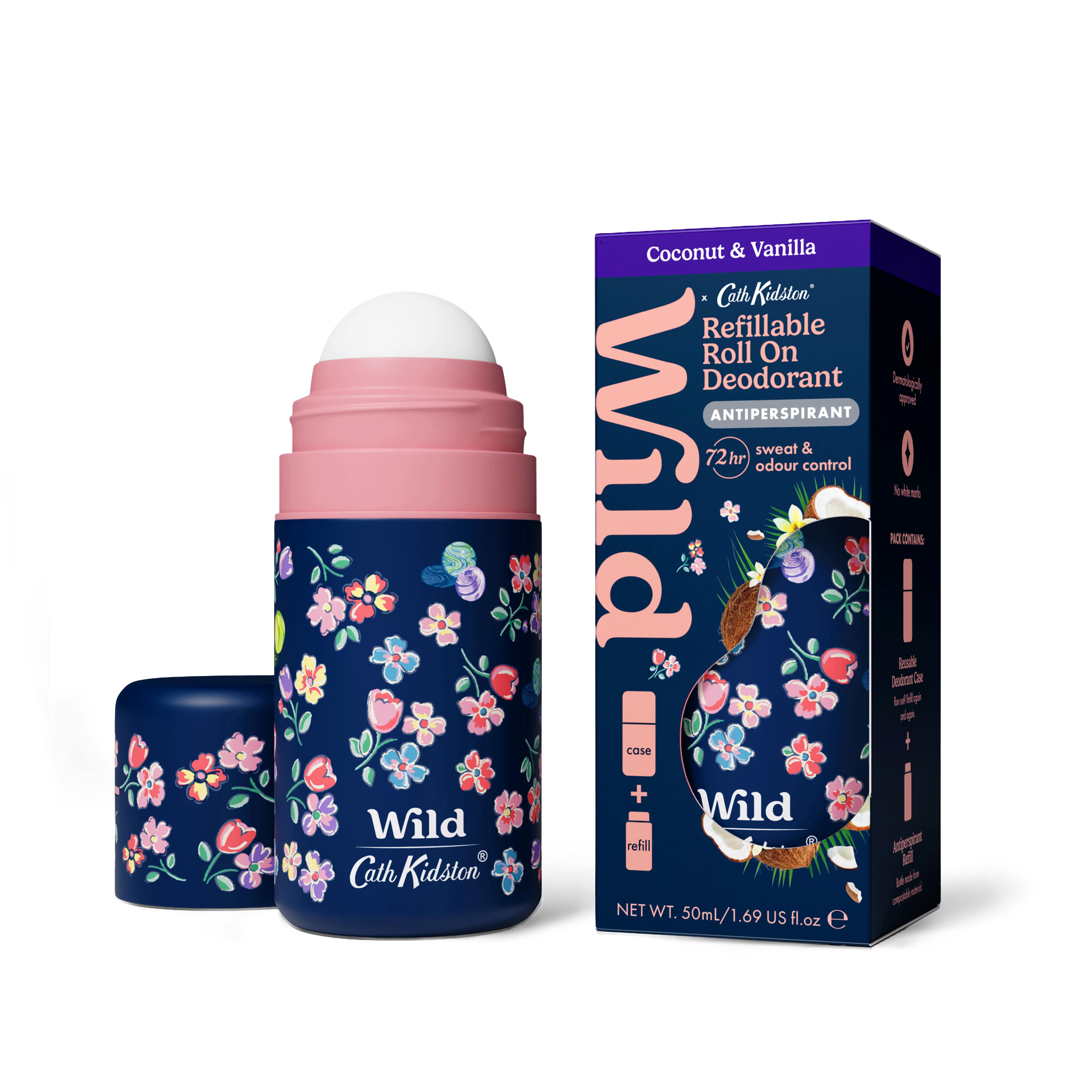 Wild Antiper Roll On Marble Case Coconut Vanilla 50 ml