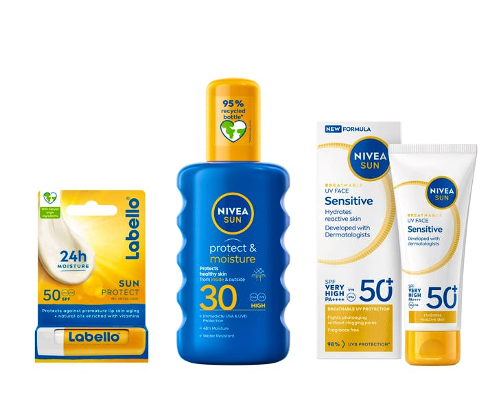 NIVEA Beach Ready SPF Kit 5.5 ml + 200 ml + 50 ml