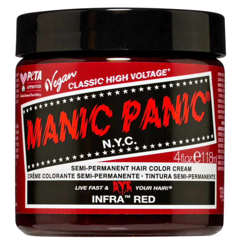 Manic Panic Semi-Permanent Hair Color Cream Infra Red 118 ml