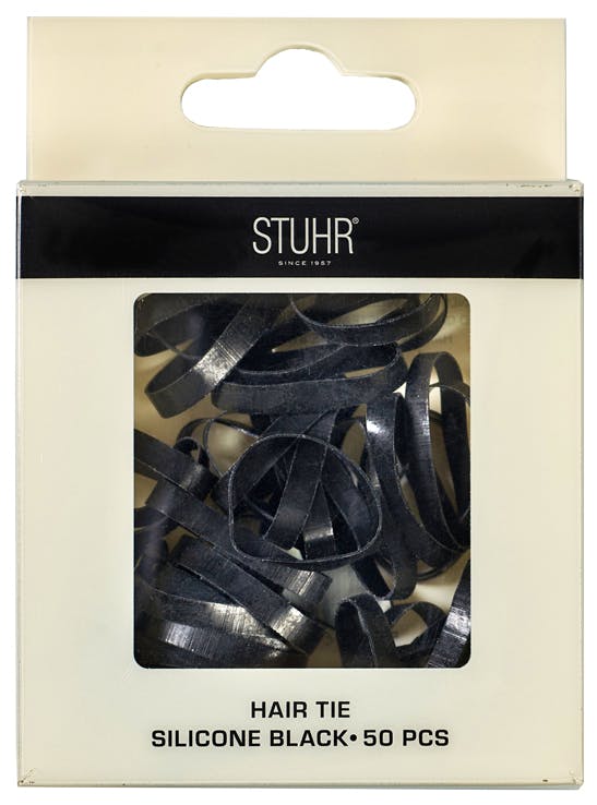 Stuhr Hair Tie Silicone Black 50 st