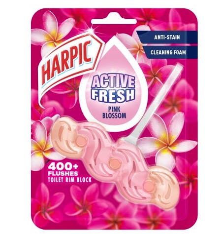 Harpic Active Fresh Pink Blossom Rim Block 1 kpl